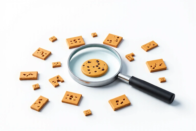 Ilustracja plików cookie jako małych plików danych